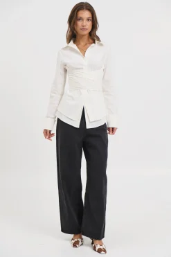 Vixon Wrap Shirt White