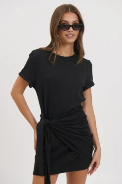 Winnie Shirt Dress Black