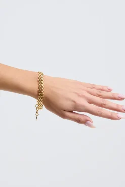Xena Popcorn Chain Bracelet 18k Gold Plated